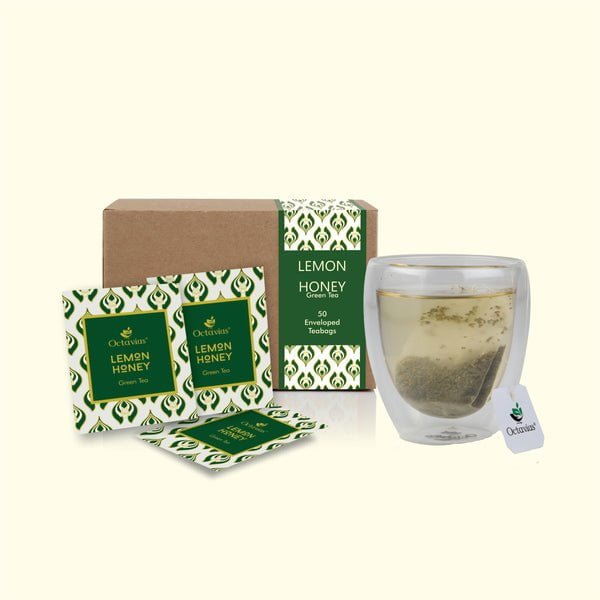Octavius Lemon Honey Green Tea - 50 Enveloped Tea Bags 1 Octavius Lemon Honey Green Tea - 50 Enveloped Tea Bags