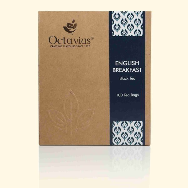 Octavius English Breakfast Black Tea - 100 Enveloped Tea Bags Economy Pack 4 Octavius English Breakfast Black Tea - 100 Enveloped Tea Bags Economy Pack