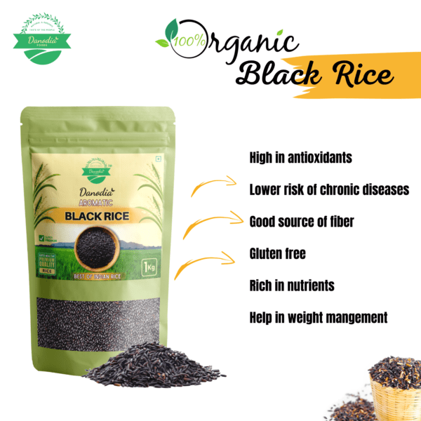 Organic Black Rice, Low GI Traditional Rice 950g
