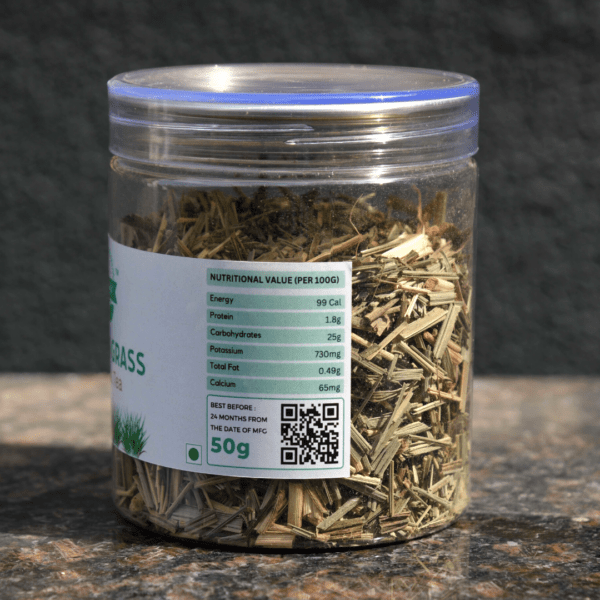 Organic Lemon Grass Herbal Tea, Essense of Lemon, 50g Jar