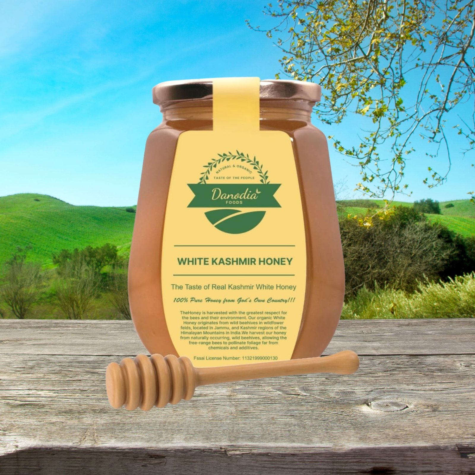 Organic White Kashmir Raw Honey, Unprocessed & Purified 2 Organic White Kashmir Raw Honey, Unprocessed & Purified