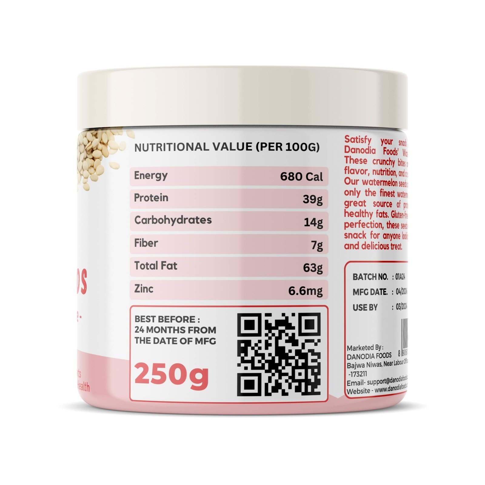 Danodia Foods Watermelon Seeds - 250g 2 Danodia Foods Watermelon Seeds - 250g